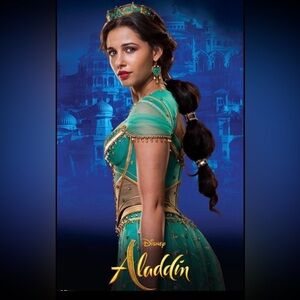 Adult Princess Jasmine Halloween costume with adult wig included.